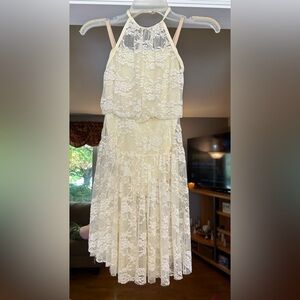 Balera cream lace dress dance costume - child large